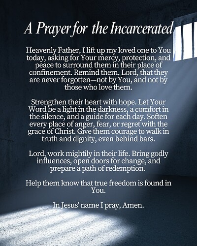 A Prayer for the incarcerated
