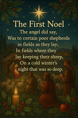 The First Noel Nativity Scene
