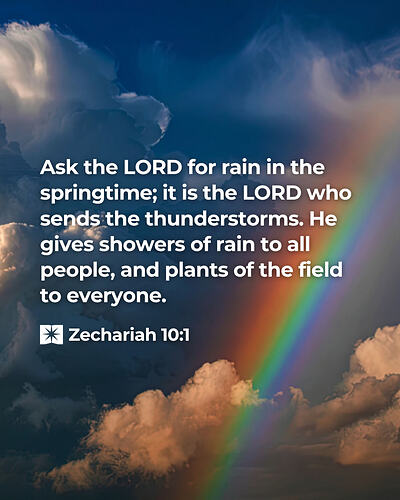 Zechariah 10:1 Bible verse of the day