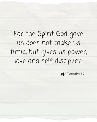 2 Timothy 1:7 Bible verse of the day