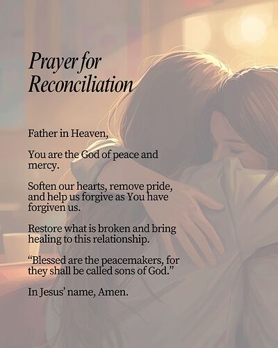 Prayer for Reconciliation