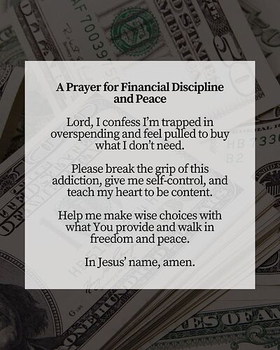 Prayer for Financial Discipline and Peace