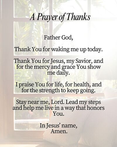 Prayer of Thanks