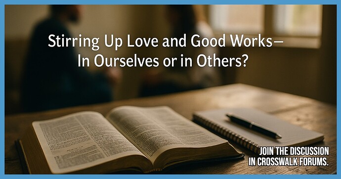 What is the intent of And let us consider one another