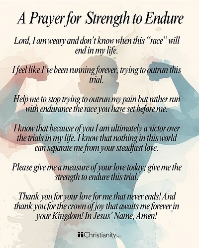 a prayer for strength to endure