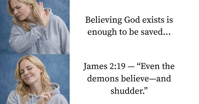 Believing God exists meme