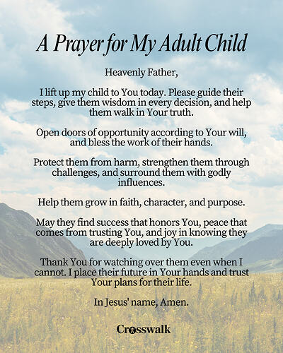 Prayer for my adult child