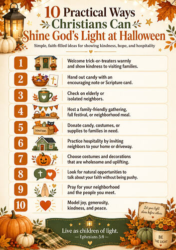 Ways Christians Can Shine Light Halloween