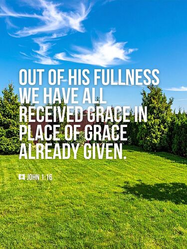 John 1:16 Bible verse of the day