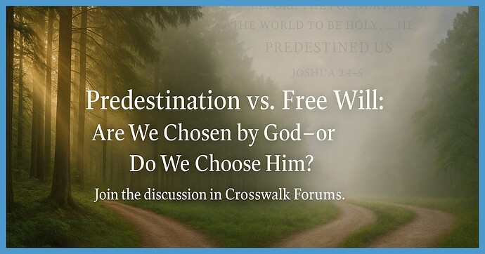 Predestination vs Free Will Are we chosen by God, or do we choose God