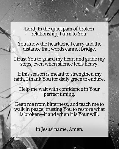 prayer for broken relationship