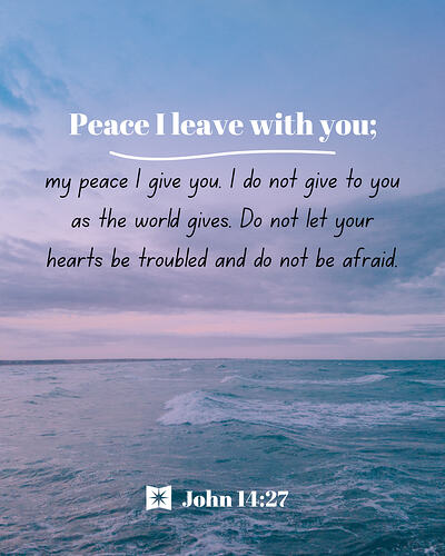John 14:27 Bible verse of the day