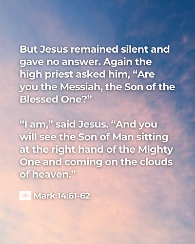 Mark 14:61-62 Bible verse of the day