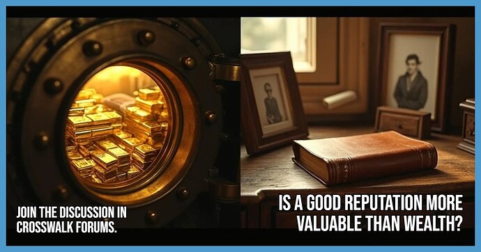 Is a Good Reputation More Valuable Than Wealth
