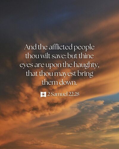 2 Samuel 22:28 verse of the day
