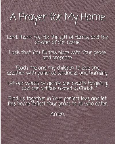 Prayer for My Home