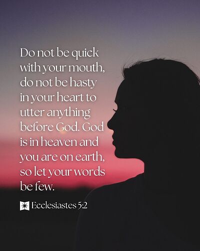 Ecclesiastes 5:2 verse of the day