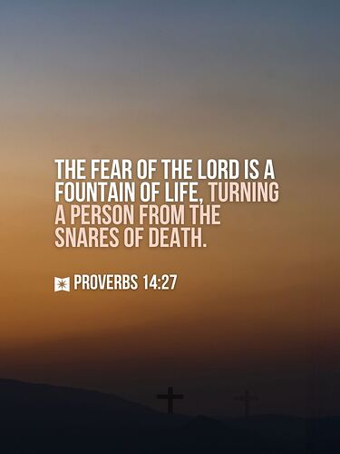 Proverbs 14:27 Bible verse of the day
