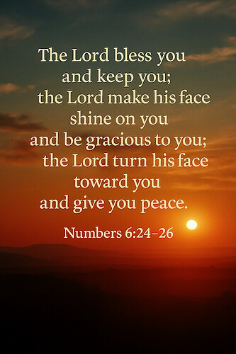 sunet numbers 6 the lord bless and keep you