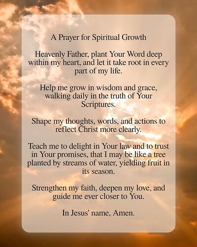 Prayer for Spiritual Growth