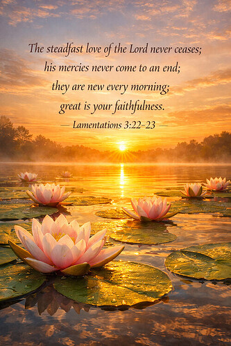 lily-pads-sunrise-new-mercies-every-morning