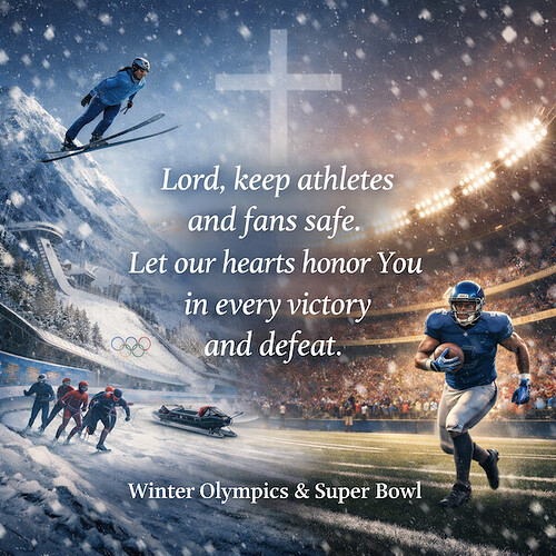 Winter Olympics and Super Bowl prayer