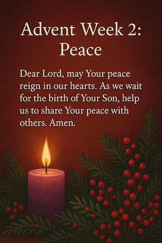 Advent Peace Candle and Prayer