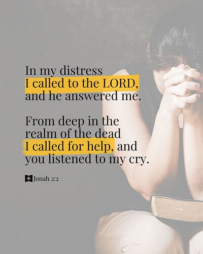 Jonah 2:2 Bible verse of the day