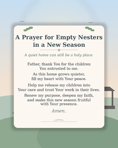 prayer for empty nesters