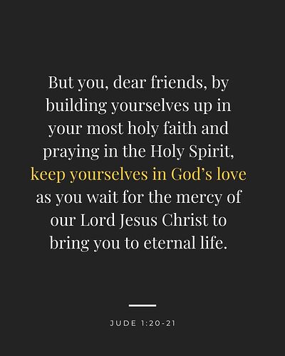 Jude 1:20-21 Bible verse of the day