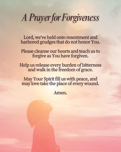 Prayer for Forgiveness