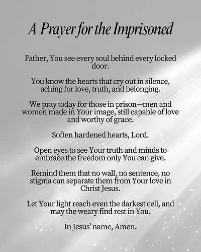 Prayer for the Imprisoned