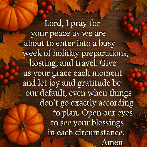 Thanksgiving Prayer with Autumn Elements