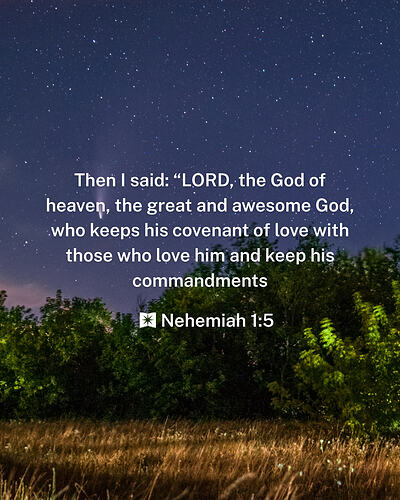 Nehemiah 1:5 Bible verse of the day