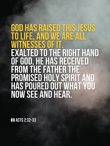 Acts 2:32-33 Bible verse of the day