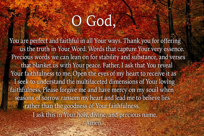 Autumn Prayer of Faithfulness