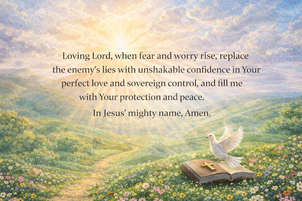 Peaceful prayer and divine light